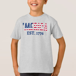 'merica Est. 1776 Amerikansk Patriotisk T-Shirt