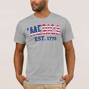 "merica Est. 1776 Amerikansk patriotisk T-Shirt
