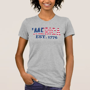 'merica Est. 1776 Amerikansk Patriotisk T-Shirt