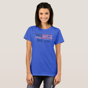 "merica Est. 1776 Patriotic American T Shirt