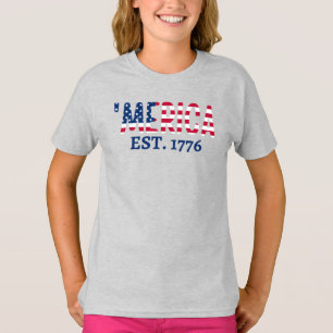 'merica Est. 1776 Patriotisk Amerikansk T-Shirt