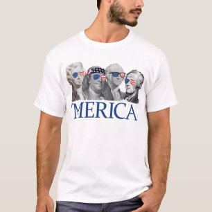 Merica Founding fathers Patriotic 4 juli Merica T Shirt