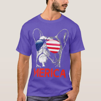 Merica Fransk Bulldog American Flagga (2) T Shirt