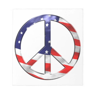 merica-fredstecken anteckningsblock