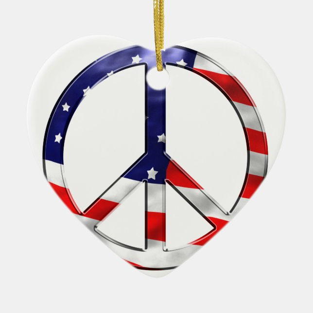 merica-fredstecken julgransprydnad keramik (Framsidan)