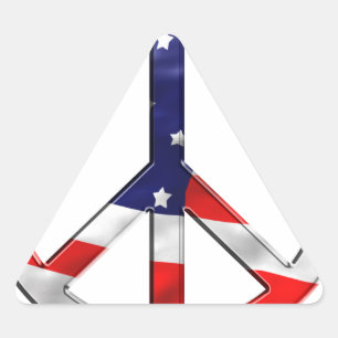 merica-fredstecken triangelformat klistermärke