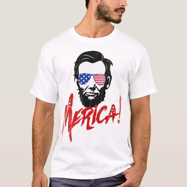 Merica Funny I Kärlek America Manar Fjärde juli T Shirt (Framsida)