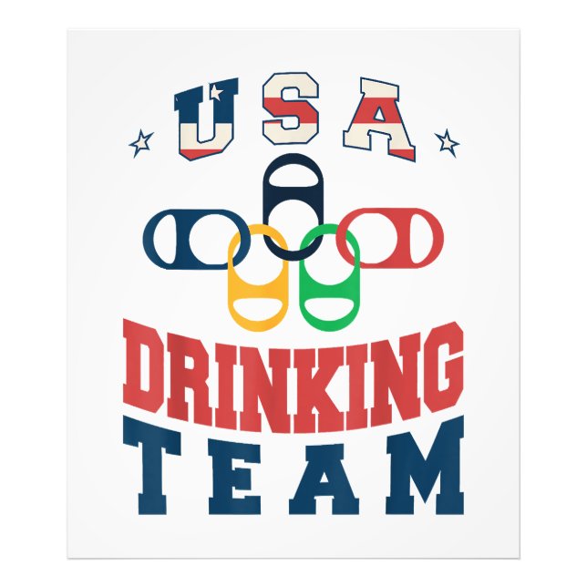 Merica Funny USA Drinking Team Patriotic USA Ameri Fototryck (Framsidan)