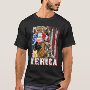 Merica German Shepherd Mullet 4:e juli T Shirt