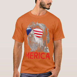 Merica German Wireh!Pointer American Flagga T Shirt