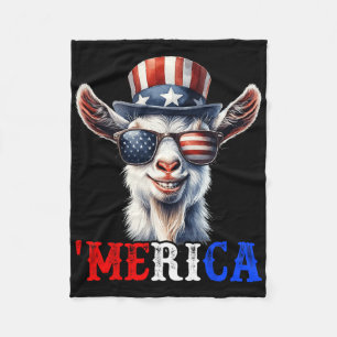 Merica Get Patriottisk 4:e Juli Roligt Barn Män Kv Fleecefilt