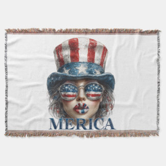 Merica Girl, Fjärde juli Glam Girl with Stars Filt