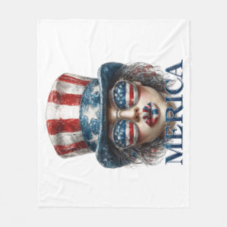 Merica Girl, Fjärde juli Glam Girl with Stars Fleecefilt