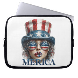 Merica Girl, Fjärde juli Glam Girl with Stars Laptop Fodral