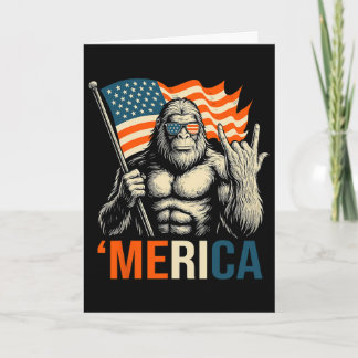 ‘merica Gorilla Flag Solglasögon Roligt Patriotisk Kort