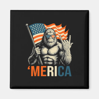 ‘merica Gorilla Flag Solglasögon Roligt Patriotisk Magnet