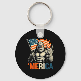 ‘merica Gorilla Flag Solglasögon Roligt Patriotisk Nyckelring