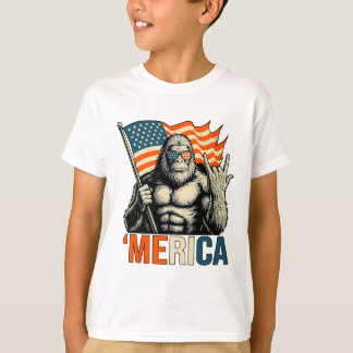 ‘merica Gorilla Flag Solglasögon Roligt Patriotisk T Shirt