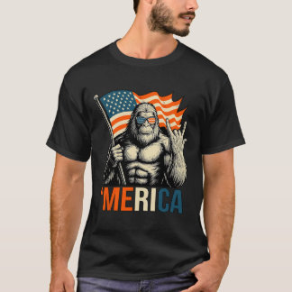 ‘merica Gorilla Flag Solglasögon Roligt Patriotisk T Shirt