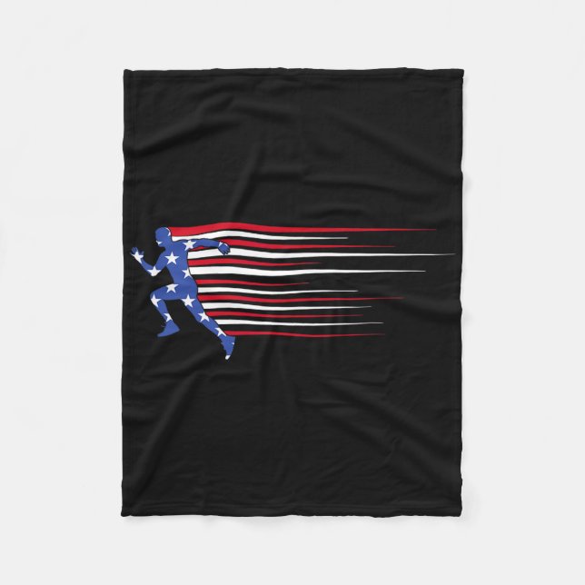 ‘merica Gorillaa Flagga Solglasögon Roligt Patriot Fleecefilt (Framsidan)