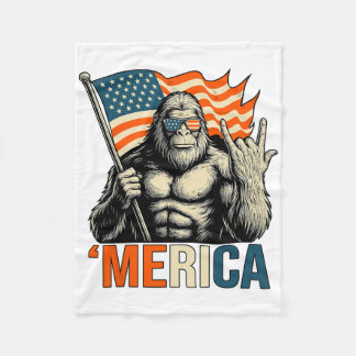‘merica Gorillafanonkelglas Roligt Patriotiskt Fleecefilt