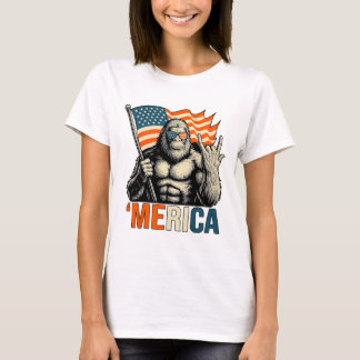 ‘merica Gorillafanonkelglas Roligt Patriotiskt T Shirt