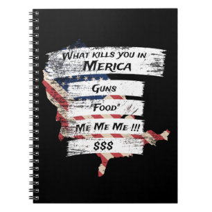Merica Humor Amerika USA Funny Patriotism Anteckningsbok