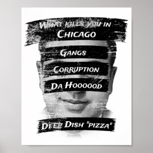 Merica Humor Amerika USA Funny Patriotism Chicago Poster
