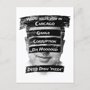 Merica Humor Amerika USA Funny Patriotism Chicago Vykort