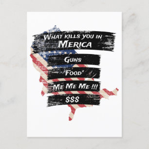 Merica Humor Amerika USA Funny Patriotism Vykort