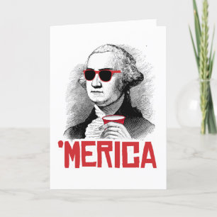 Merica Humor: George Washington "Merican Party" Kort