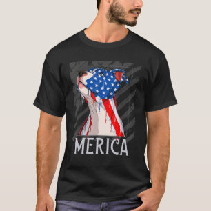 Merica Hund US Fl T Shirt