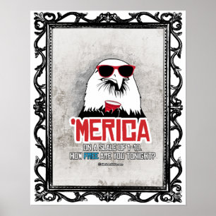 Merica - hur fri är du ikväll poster