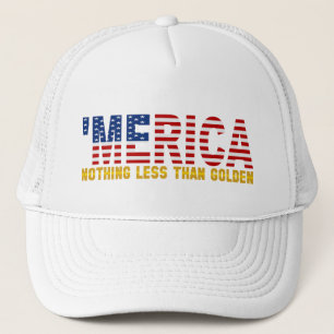 'MERICA "ingenting mer mindre än guld-" USA Truckerkeps