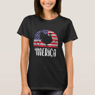 Merica Kalkon Amerikansk Flagga USA Patriotisk Obe T Shirt