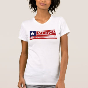 'Merica - löfte av trohetUSA flaggadesignen Tee Shirt