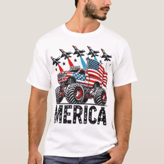 Merica Monster Lastbil T Shirt