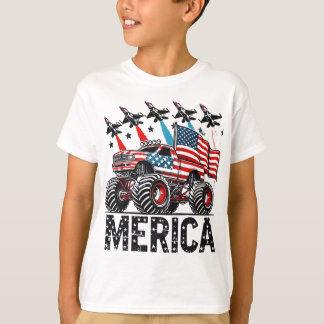 Merica Monster Lastbil T Shirt