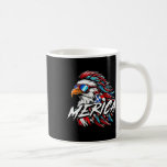 Merica Mullet Eagle Funny 4:e juli Kaffemugg<br><div class="desc">Merica Mullet Eagle Funny 4:e juli</div>