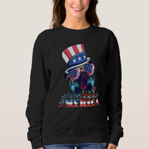 Merica Music Dj Pug Hund 4:e juli Amerikanska Flag T Shirt