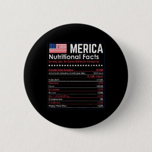 Merica Nutrition Fact Funny America 4:e juli Pa Knapp