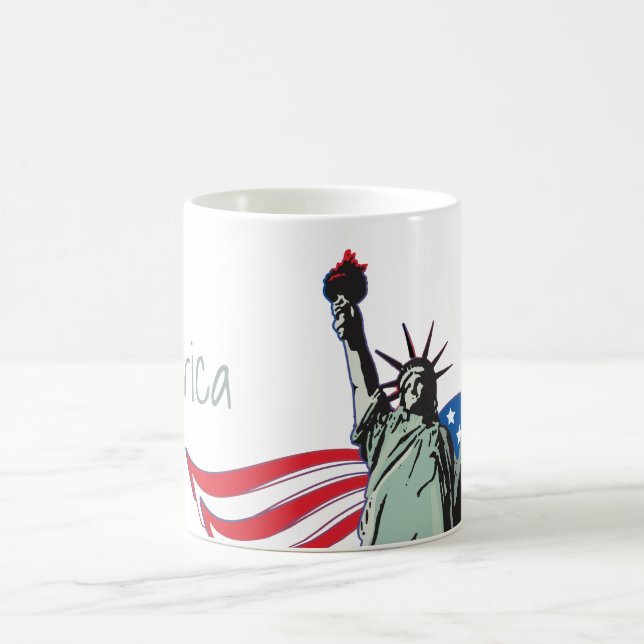 "Merica och Frihetsgudinnan Kaffemugg (Center)