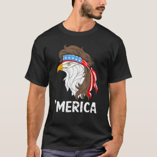 Merica Örn 4:e juli Patriotic American T Shirt