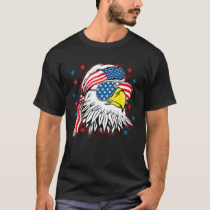Merica Örn Mullet 4:e juli Amerikanska Flagga T Shirt