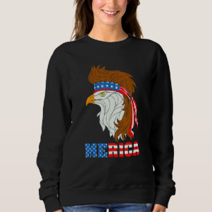 Merica Örn Mullet American Independence day T Shirt