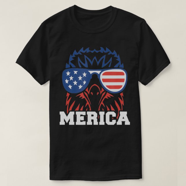 Merica Outfit För manar and Women 4:e juli Ålder T Shirt (Design framsida)