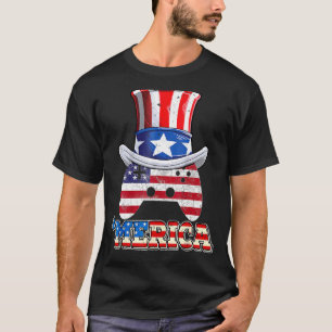 Merica Patriotic American 4:e juli-spelaren T Shirt
