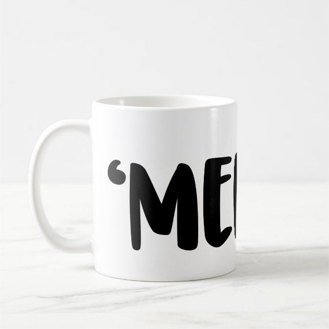MERICA Patriotic Coffee Mugg | USA flagga Färg Hom (Vänster)