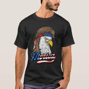 Merica Patriotic US Eagle of Freedom 4:e Jul T Shirt