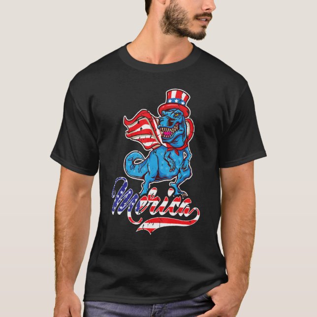 Merica Patriotic Usa Eagle 4 juli Long Sle T Shirt (Framsida)